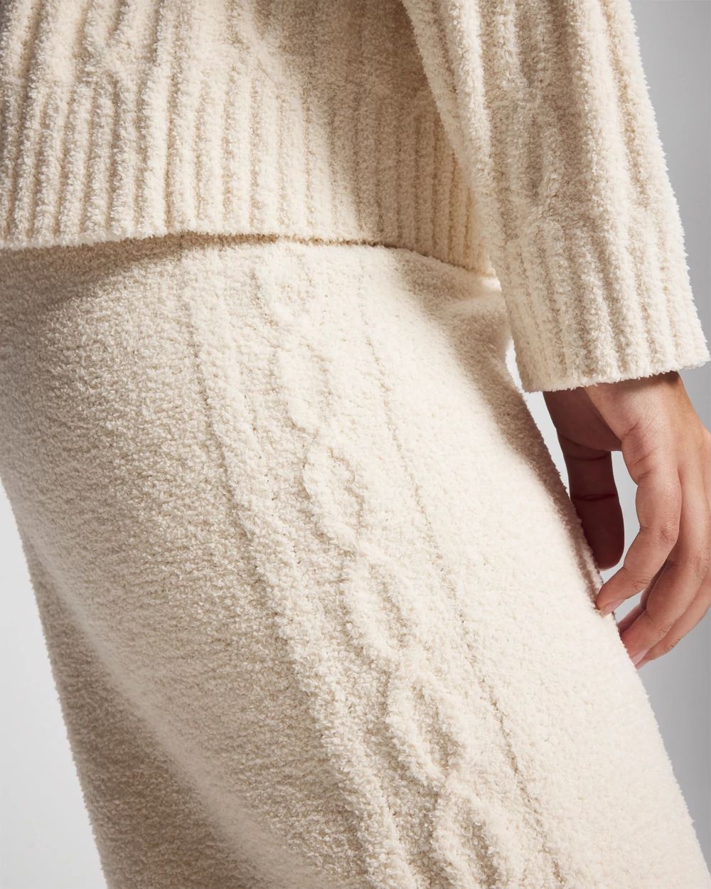 Cable Knit Plush Ankle Pant | Soma